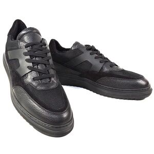 PRINCIPE DI BOLOGNA 🇮🇹 MEN'S BLACK LEATHER & SUEDE COMFORT WINTER SNEAKERS